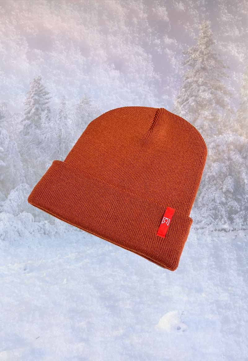 Inside Out Beanie Rust