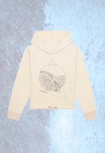 Whale Cropped Hood by Yana C Art
